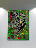 Acrylic textured painting - Green Forest