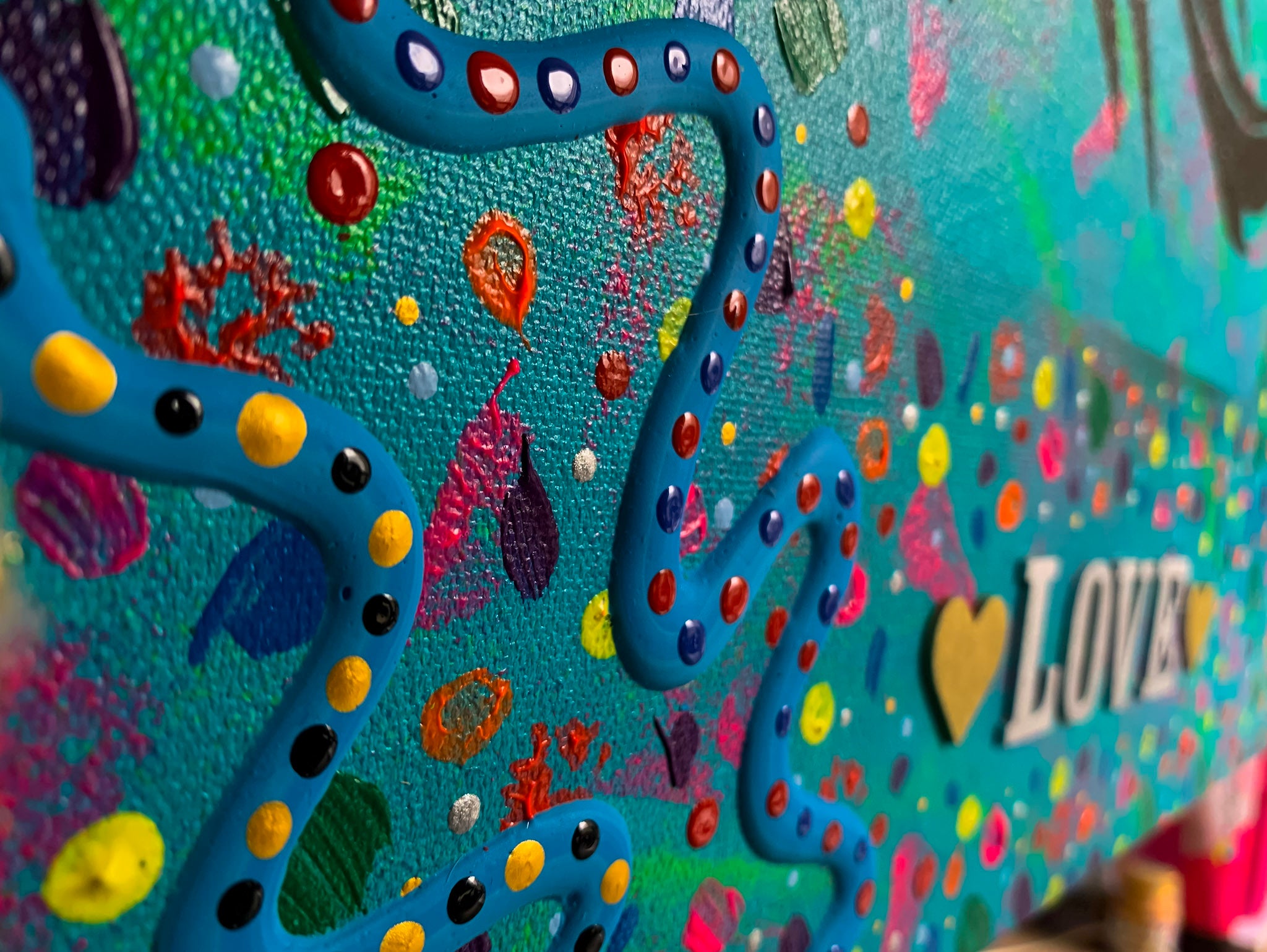 Acrylic textured painting - Kansas
