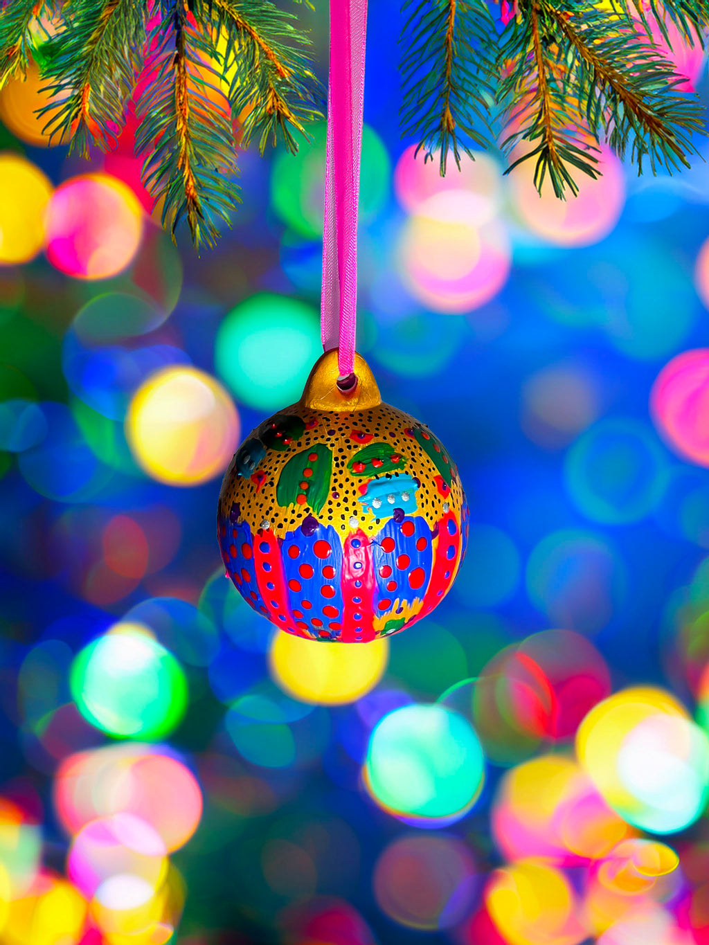 Hand painted Christmas baubles