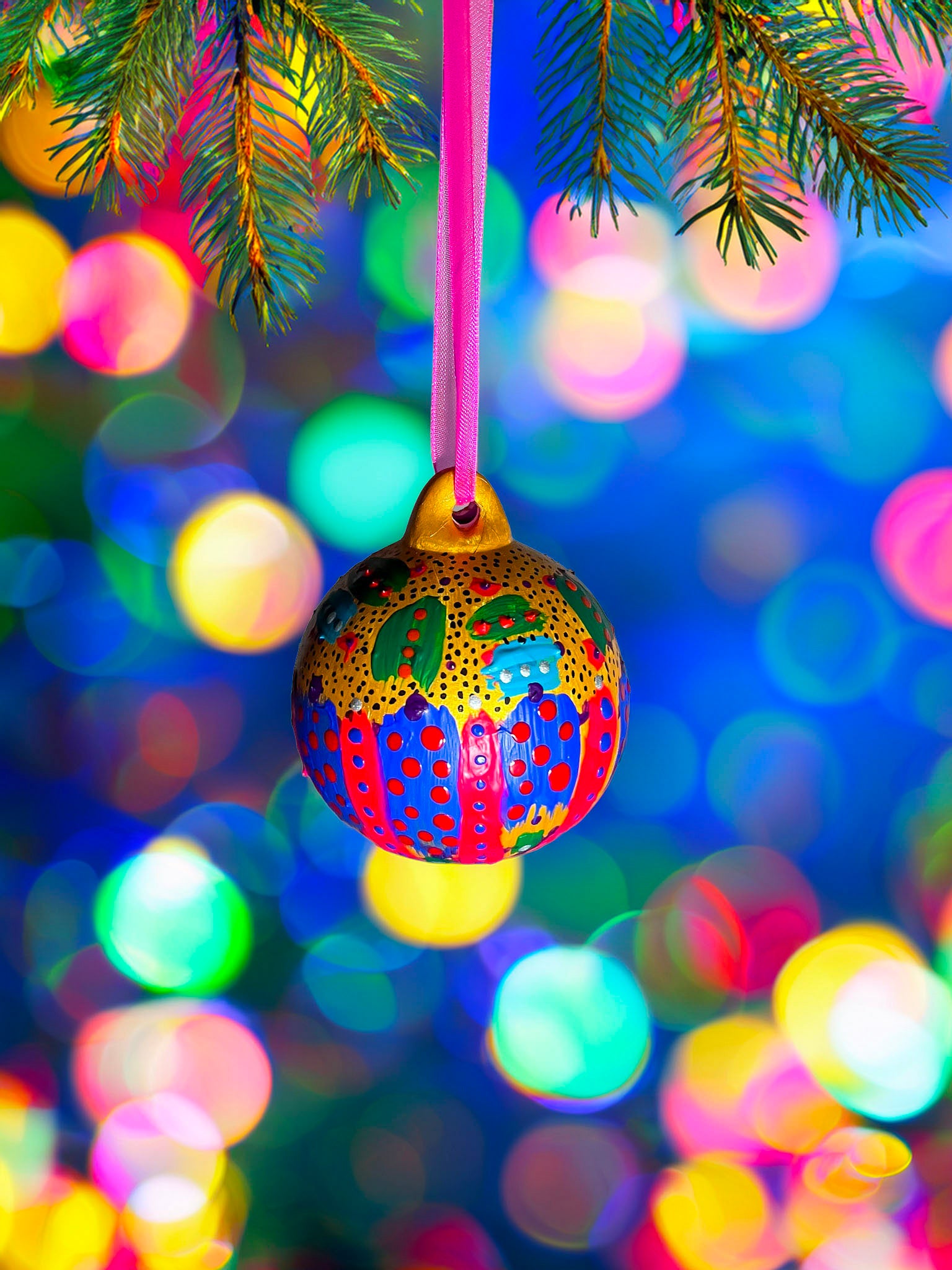 Hand painted Christmas baubles