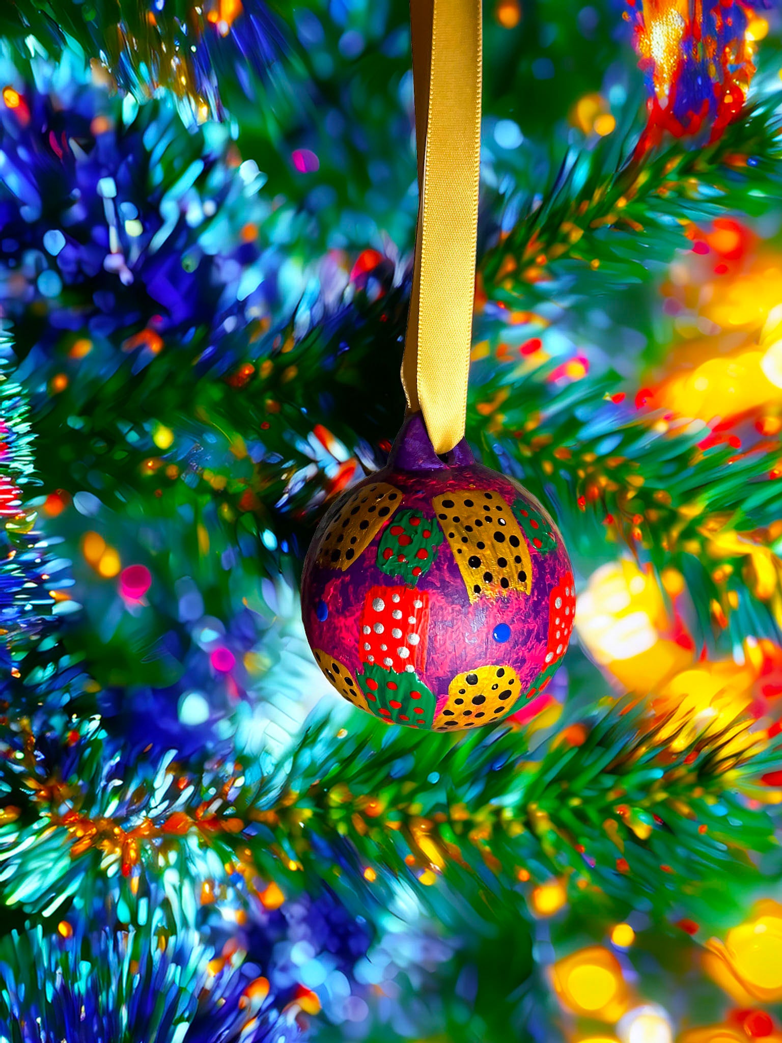 Hand painted Christmas baubles