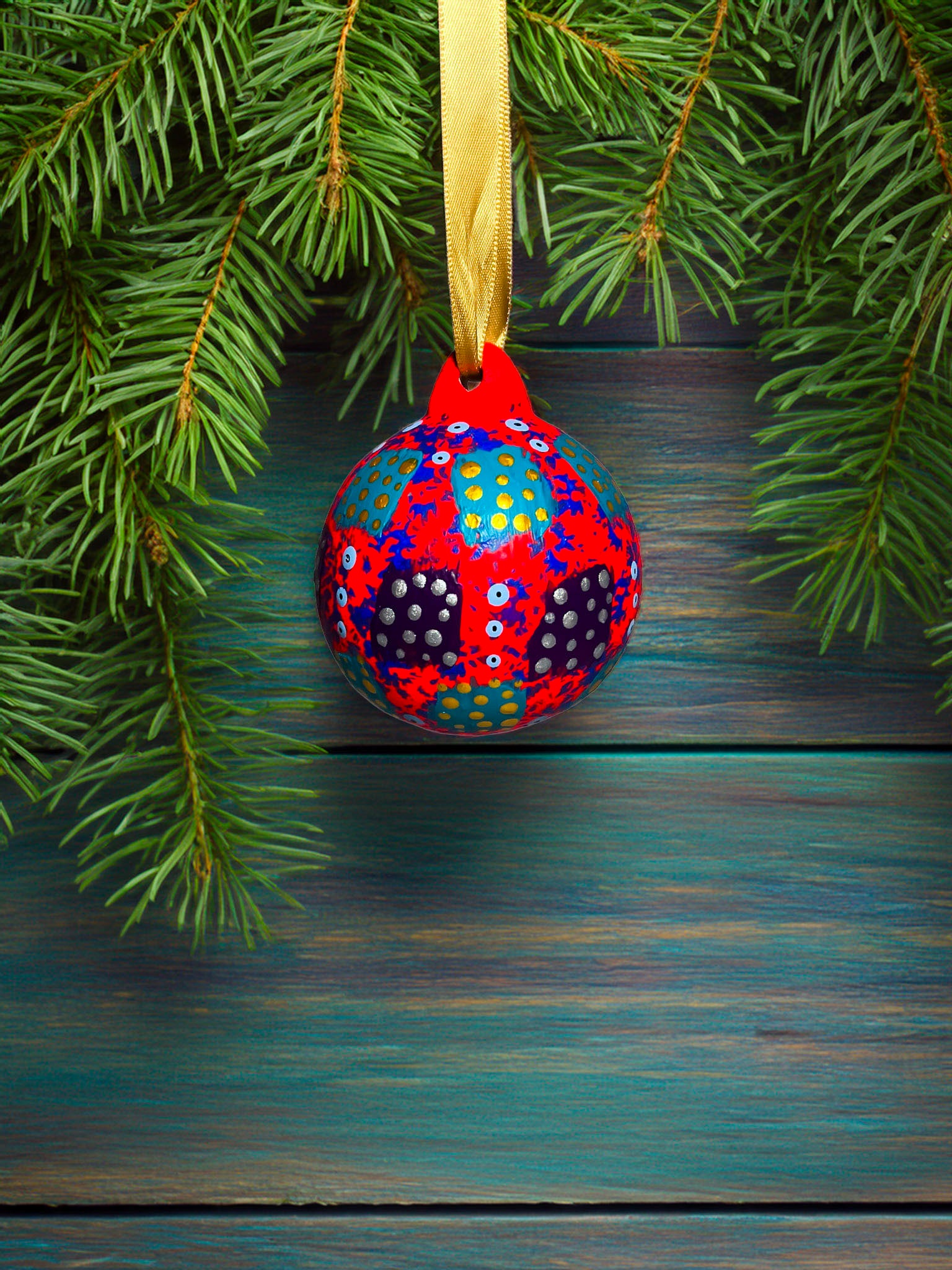 Hand painted Christmas baubles
