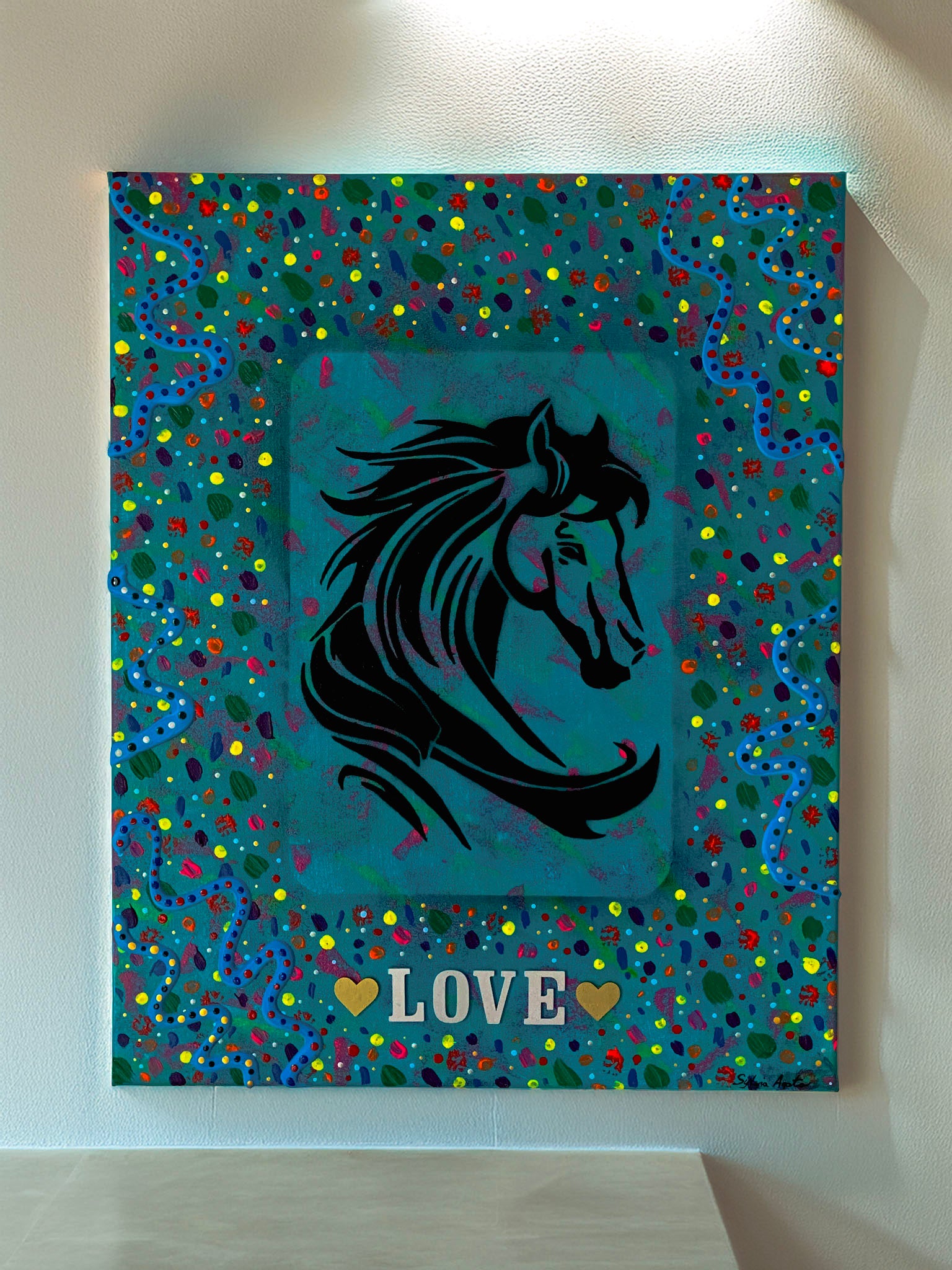 Acrylic textured painting - Kansas