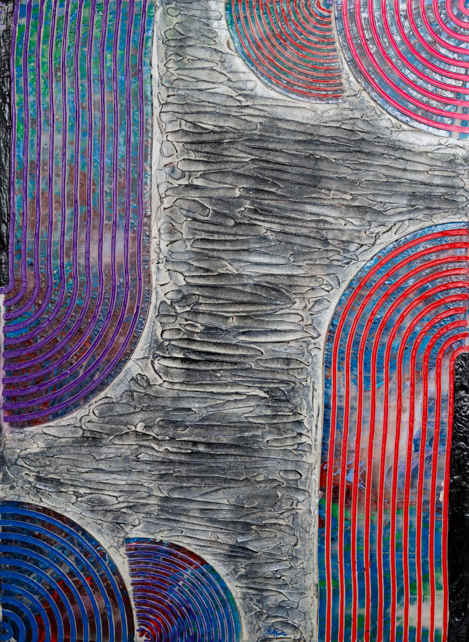 Acrylic textured painting - Oasis One