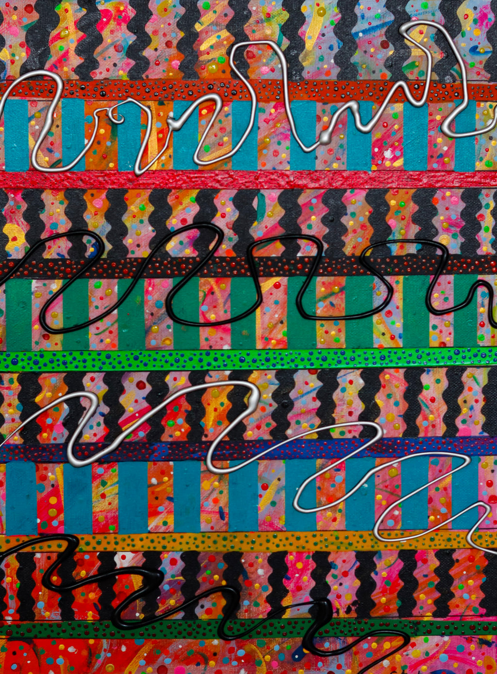 Acrylic textured painting - Kindergarten