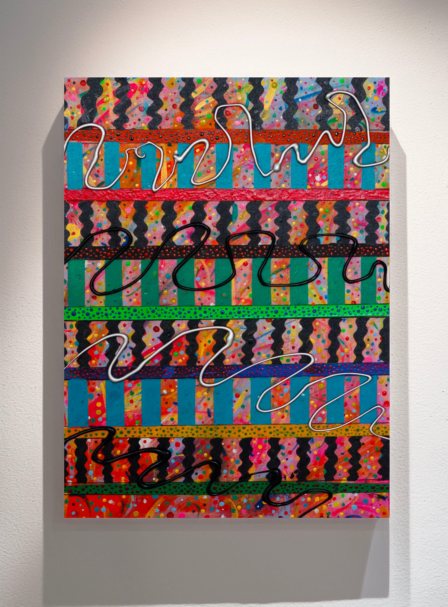 Acrylic textured painting - Kindergarten