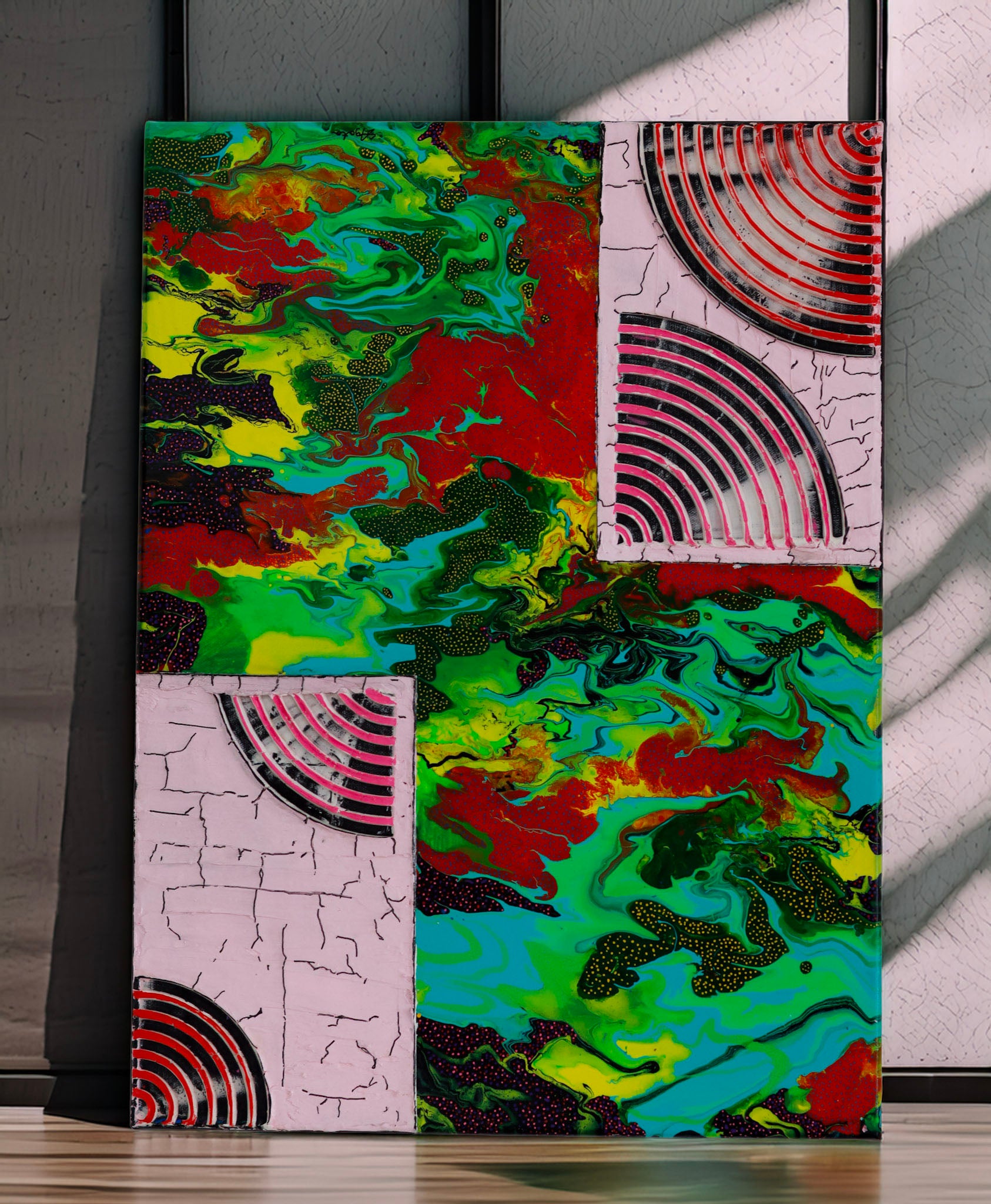 Acrylic fluid painting - Kate