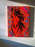 Acrylic textured painting - Orange dream