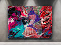 Acrylic textured painting - Galaxy