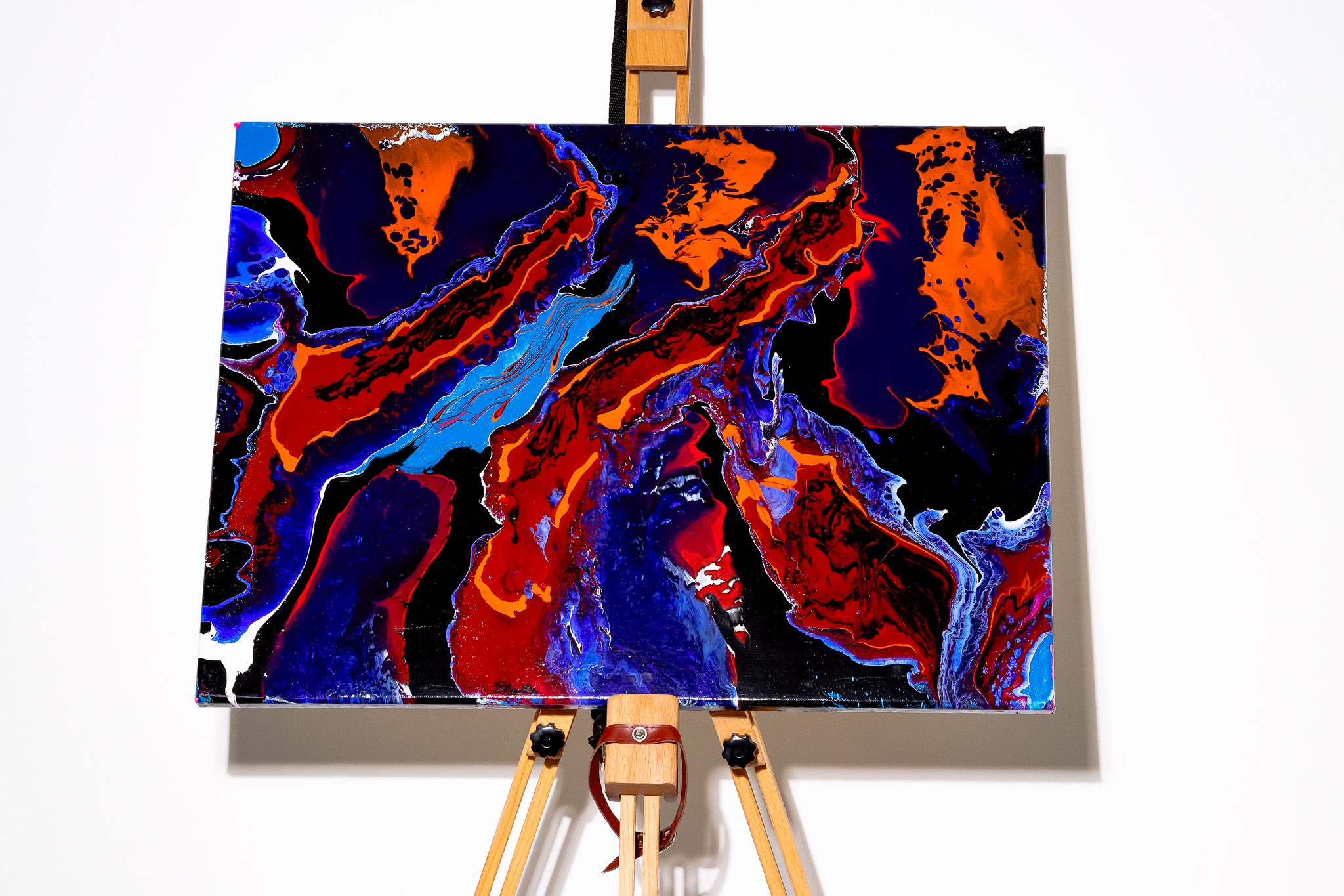 Acrylic fluid painting - Volcano24