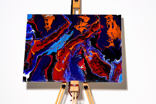 Acrylic fluid painting - Volcano24