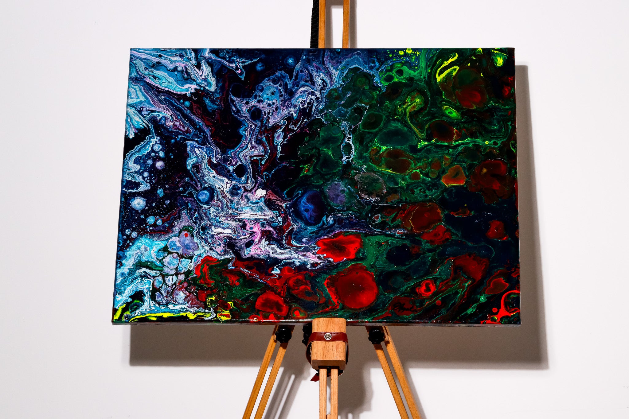 Acrylic fluid painting - The Land