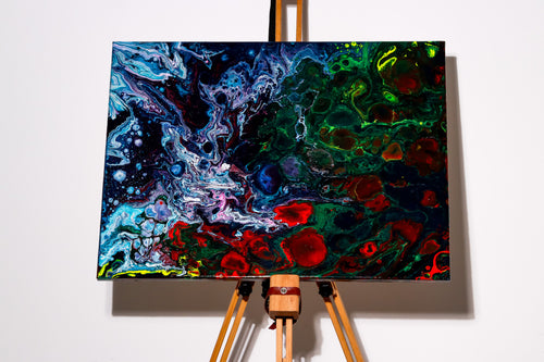 Acrylic fluid painting - The Land