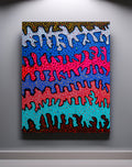 Acrylic textured painting - Funky Friday