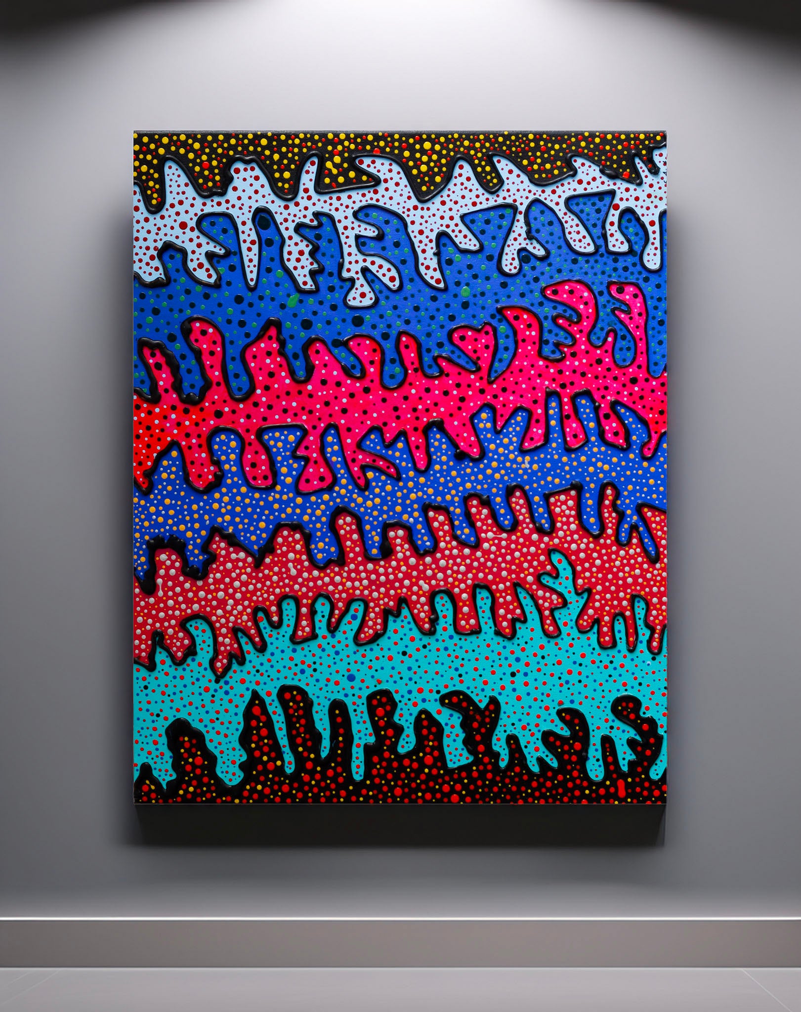 Acrylic textured painting - Funky Friday