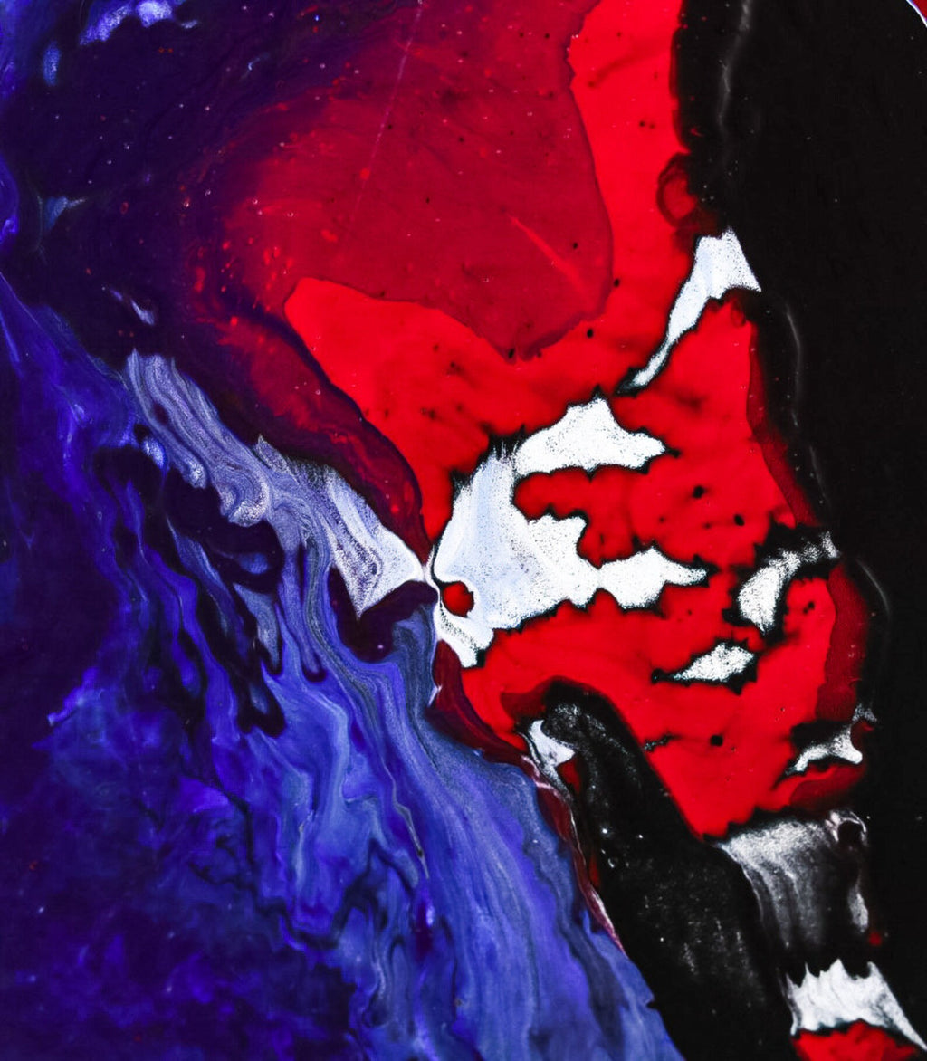 Acrylic fluid painting - Volcano24